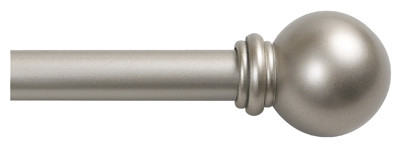 Chelsea Cafe Curtain Rod, Champagne Silver, 5/8 x 48 to 86 In.