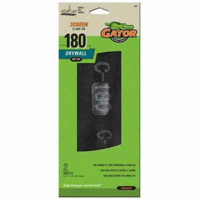 Drywall Sanding Screen, Fine 180-Grit, 4.25 x 11.25-In., 2-Pk.