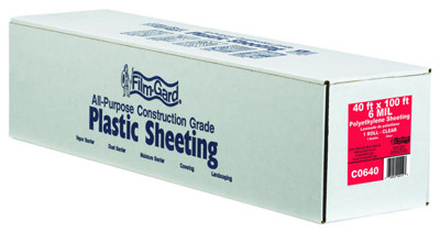 Polyethylene Film, , 6-Mil, Clear, 40 x 100-Ft.