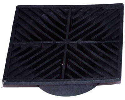 Structural Foam Polyolefin Grate, Black, 6 In. Square