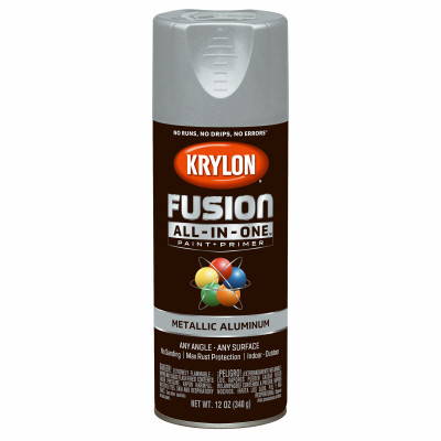 Fusion All-In-One Spray Paint + Primer, Metallic Aluminum, 12-oz.