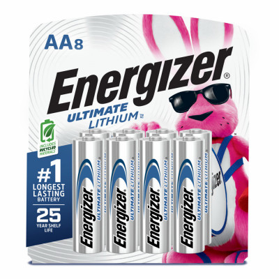 Ultimate Lithium AA Batteries, Double A Batteries, 8-Pack