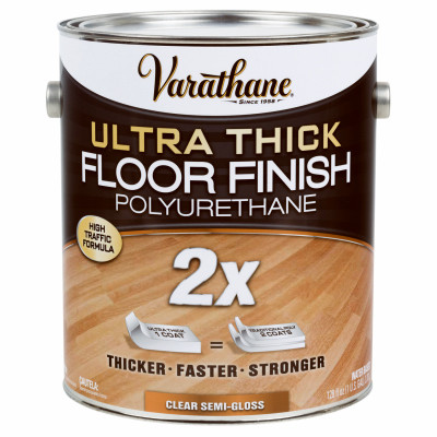 Ultra Thick Polyurethane Floor Finish, Semi-Gloss, Water-Based, 1-Gallon (2 pieces)