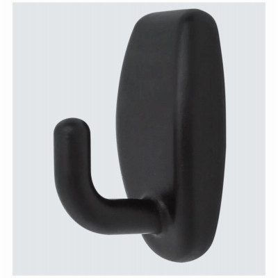 Snap Wall Hook, Black, 50-Lb. Load
