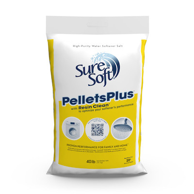 Water Conditioning Salt Pellets, With Resin Clean, 40 Lbs.
