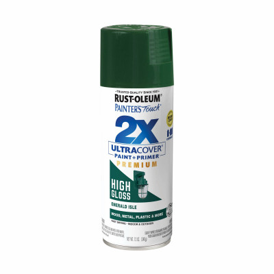 Painter's Touch 2X Spray Paint, High Gloss Emerald Isle, 12-oz.