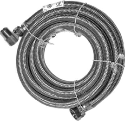 Stainless Steel Dishwasher Connector, 3/8 In. x 3/8 In. x 60 In.