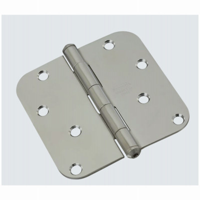 Door Hinge, 5/8 In. Round Corners, Stainless Steel, 4 In.