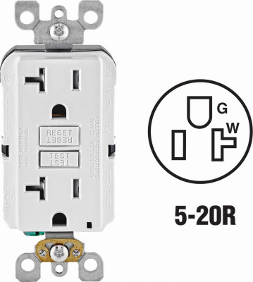 20A WHT TAMPGFCI OUTLET