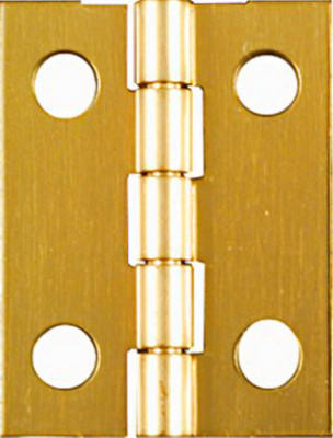 4-Pk., 1 x 3/4 In. Narrow Hinges, Light-Duty, Brass