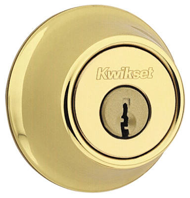 Security Mobile Home Single-Cylinder Deadbolt, Polished Brass