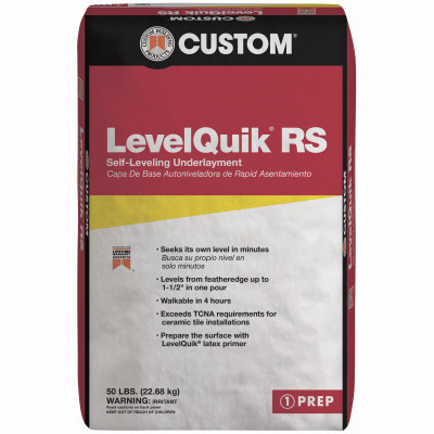 Level Quik Self-Leveling Underlayment, Cement-Based, 50 Lb.