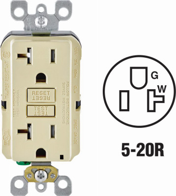 20A IV TAMP GFCI OUTLET