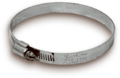 Worm Gear Clamp, Galvanized, 4 In.