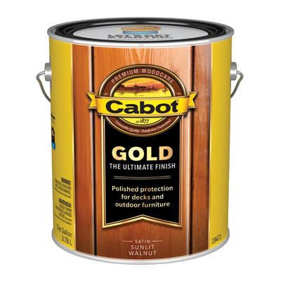 Gold Ultimate Exterior Wood Finish, Sunlit Walnut, Low VOC, 1-Gallon