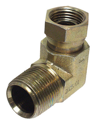 90 Degree Hydraulic Adapter, 3/4-In. MP x 1/2-In. FP Swivel