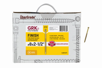 GRK Finish/Trim #8 x 2-1/2" Screws 3500-Ct.