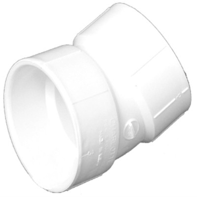 Schedule 40 DWV Elbow, 22-1/2-Degree, PVC, 1-1/2 In.