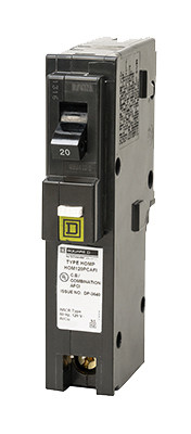 Homeline Single Pole Circuit Breaker, 20-Amp