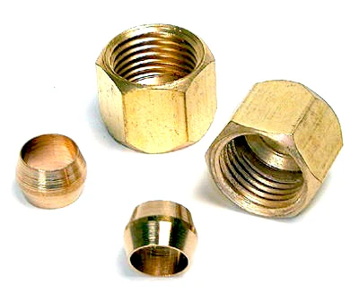 Compression Nut & Sleeve, 1/4-In., 2 Pk.