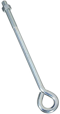 Eye Bolt With Hex Nut, Zinc, 5/8 x 14 In.