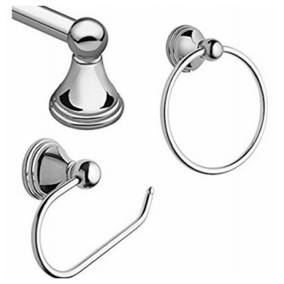 Preston Bathroom Set, Chrome, 3-Pc.