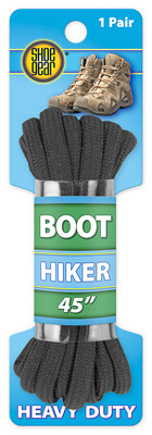Hike Boot Laces, Black, 45 In., Pair (6 pieces)