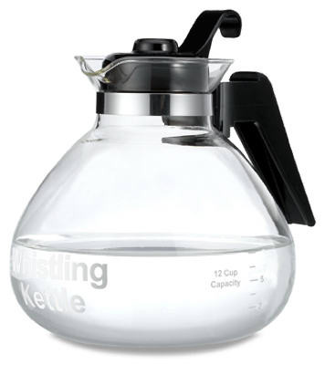 Whistling Tea Kettle, Glass, 12-Cup (4 pieces)