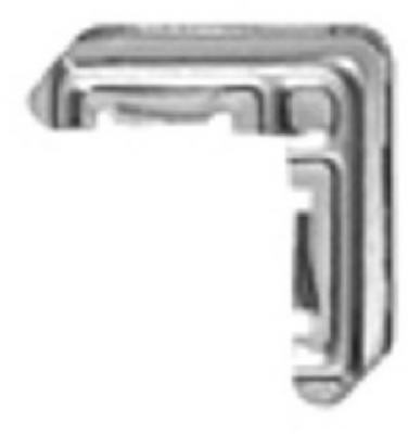 Miter Screen Frame Corners, Metal, 3/4 x 5/16 In., 100-Pk.