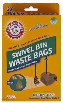 Dog Waste Bags, For Bin & Rake, 20-Ct.