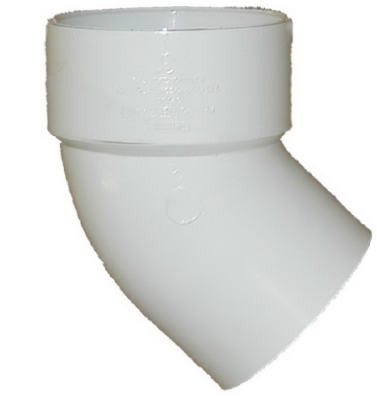 Schedule 30 PVC DWV 45-Degree Street Elbow, 3 In.