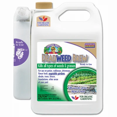 Captain Jack's Deadweed Brew, Controls All Types of Weeds and Grasses, For Organic Gardening, 128 oz. with Attached Power Sprayer