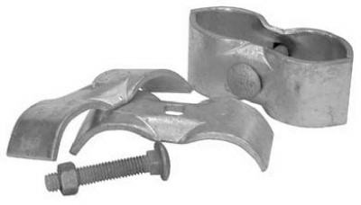 Galvanized Chain Link Panel Clamp, 1-3/8 x 1-3/8 In., 2-Pk.