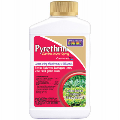 Pyrethrin Garden Insect Spray, Fast Acting Outdoor Garden Insecticide, 8 oz. Ready-to-Mix Concentrate