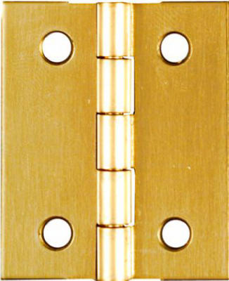2-Pk., 1-1/2 In. Broad Hinges, Light-Duty, Brass