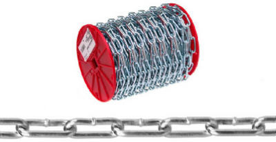 2/0 Zinc Coil Chain, 125 Ft.