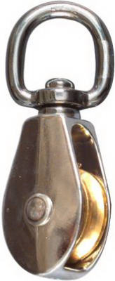 No-Rust Swivel Eye Single Pulley, 1 In.
