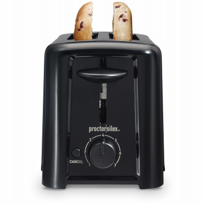 2-Slice Wide-Slot Toaster, Black