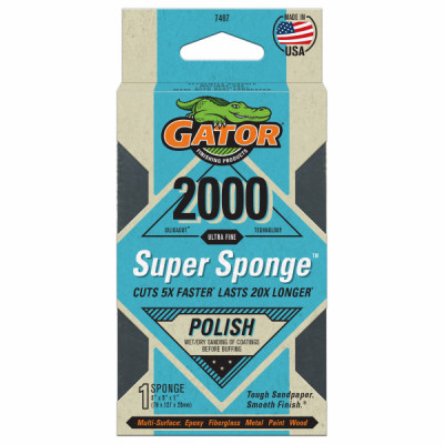 Sanding Sponge, 3 x 5 In., 2000 Grit