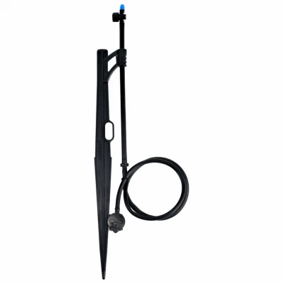 Adjustable Flow Bubbler Assembly, Half-Circle Pattern, Fan Spray, 1/4 in. Clamp N Pierce Inlet, Riser, 13 in. Stake