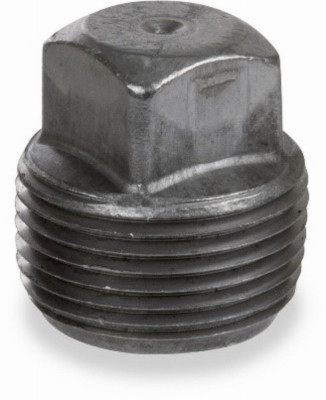 Pipe Plug, Square Head, Black, 4 In.