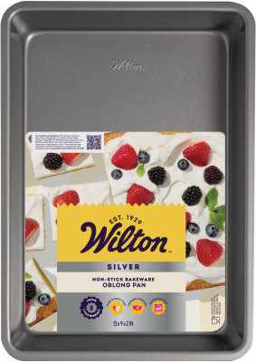Silver Non-Stick Bakeware Oblong Pan, 13 x 9 x 2 In.