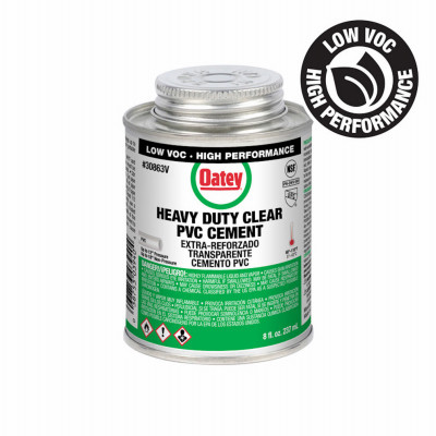 Clear Heavy-Bodied PVC Pipe Cement, 8 oz.