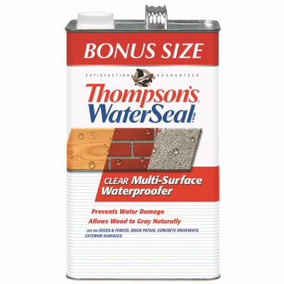 Multi-Surface Water Sealer, Clear, Bonus Size, 1.2-Gallons