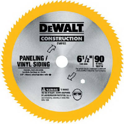 Vinyl & Panel Circular Saw Blade, 90-Tooth x 6-1/2 In.