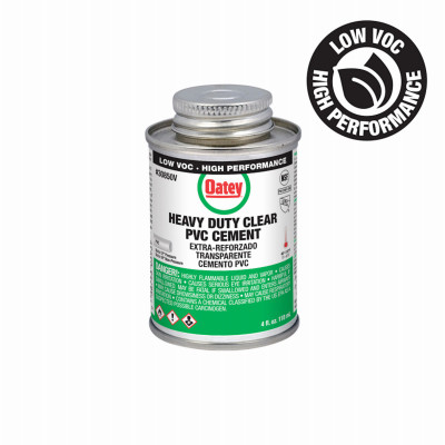 Clear Heavy-Bodied PVC Pipe Cement, 4 oz.