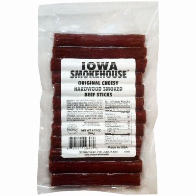 Hardwood Smoked Beef Sticks, Cheesy Original, 8.75-oz.