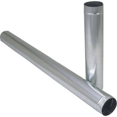 Perimeter Furnace Pipe, 28 Gauge Galvanized, 8 x 60 In. (5 pieces)