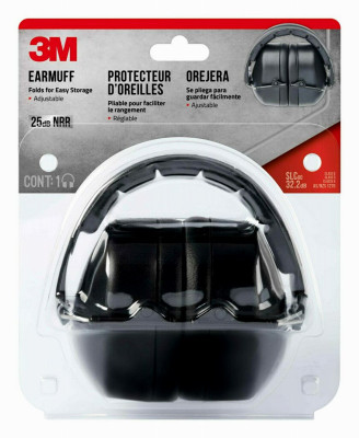Folding Protective Earmuffs, Black