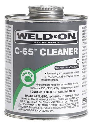 C-65 PVC Pipe Surface Cleaner, Clear, Pt.